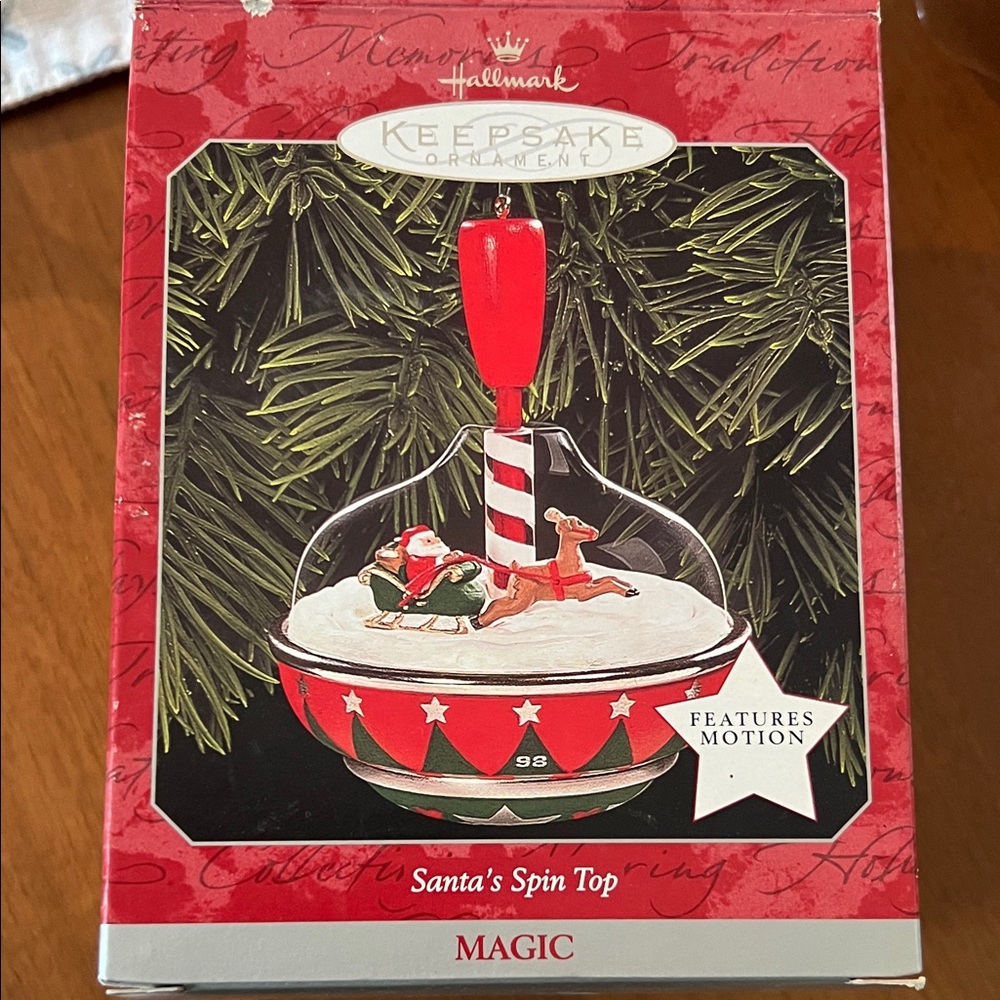 Hallmark Keepsake Ornament with Red and White Spin Top